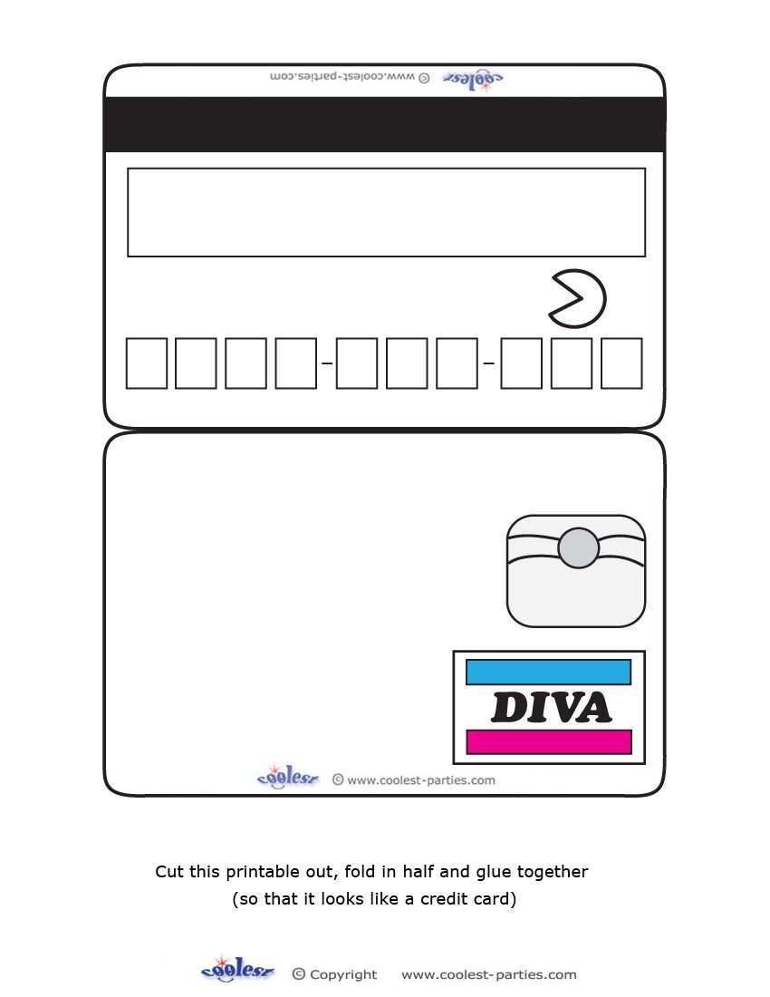 1 Creating Free Printable Credit Card Template in Word for Free  Within Credit Card Template For Kids For Credit Card Template For Kids