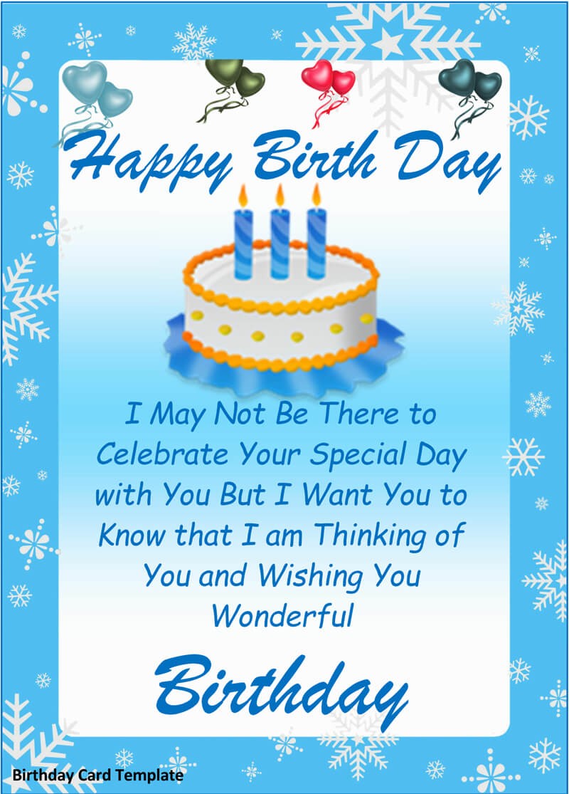 1+ Free Birthday Card Templates (for Word, PSD, AI) With Microsoft Word Birthday Card Template Intended For Microsoft Word Birthday Card Template