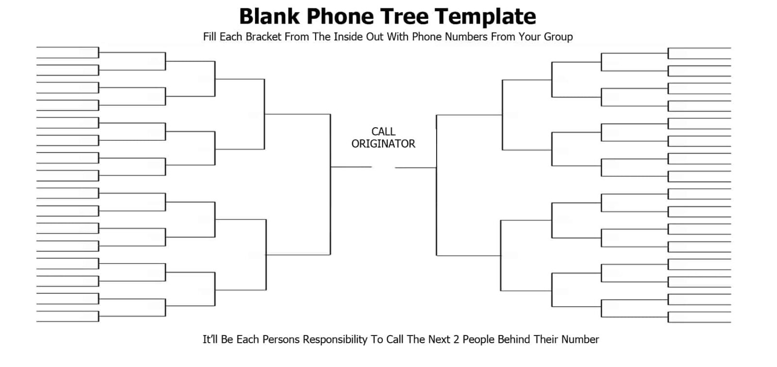 1+ Free Phone Tree Templates - Word Excel Formats With Regard To Calling Tree Template Word