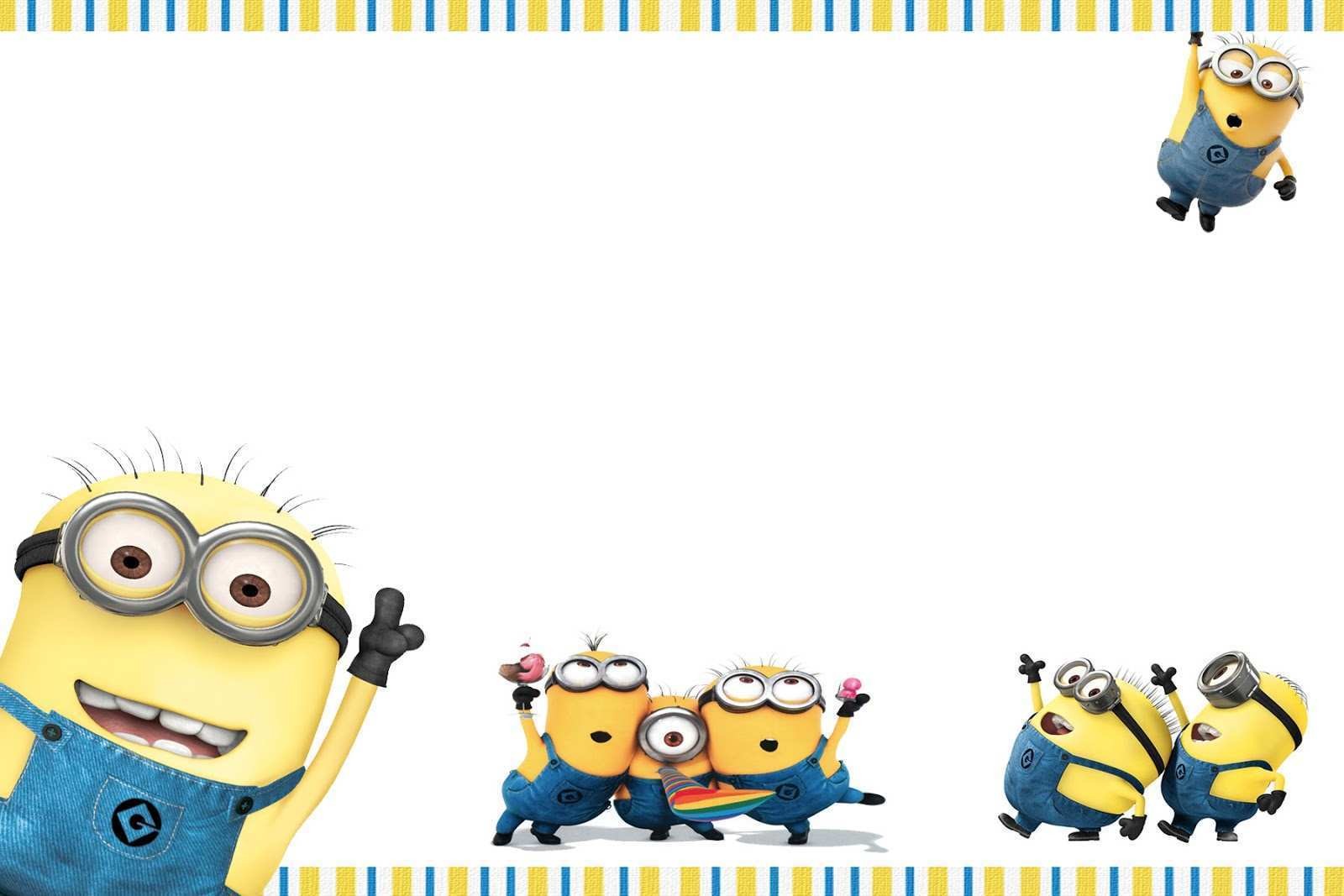1 Free Printable Birthday Invitation Card Template Minion for Ms  Intended For Minion Card Template Regarding Minion Card Template