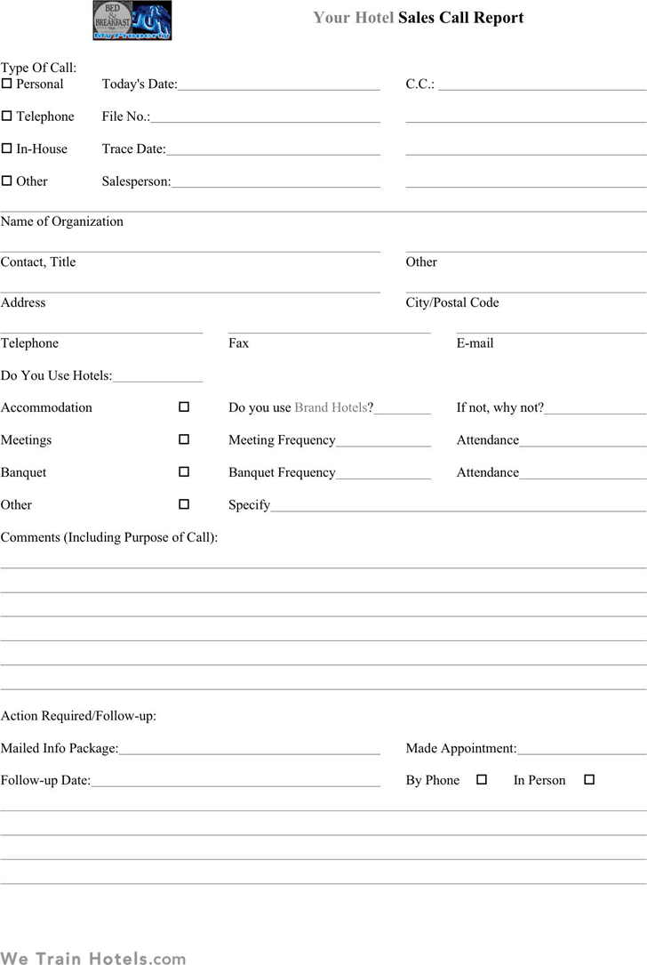1+ Free Sales Call Report Templates - Word Excel Fomats With Regard To Sales Call Reports Templates Free