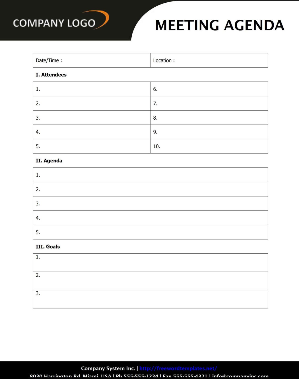 1 Printable Conference Agenda Template Word Templates by  Within Free Meeting Agenda Templates For Word