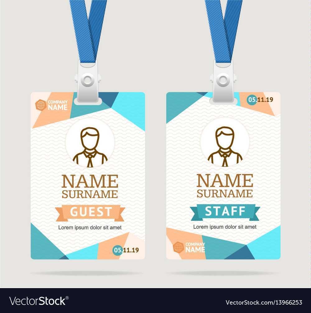 1 Printable Id Card Template Adobe Illustrator Layouts with Id  Pertaining To Conference Id Card Template