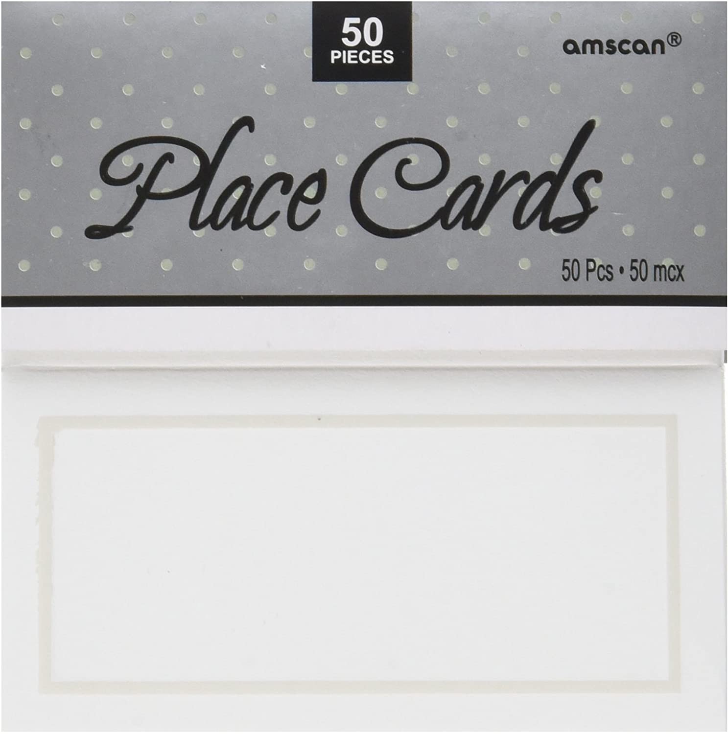 amscan White Pearlized Wedding Place Cards 1ct  Wedding and Engagement  Party Within Amscan Imprintable Place Card Template