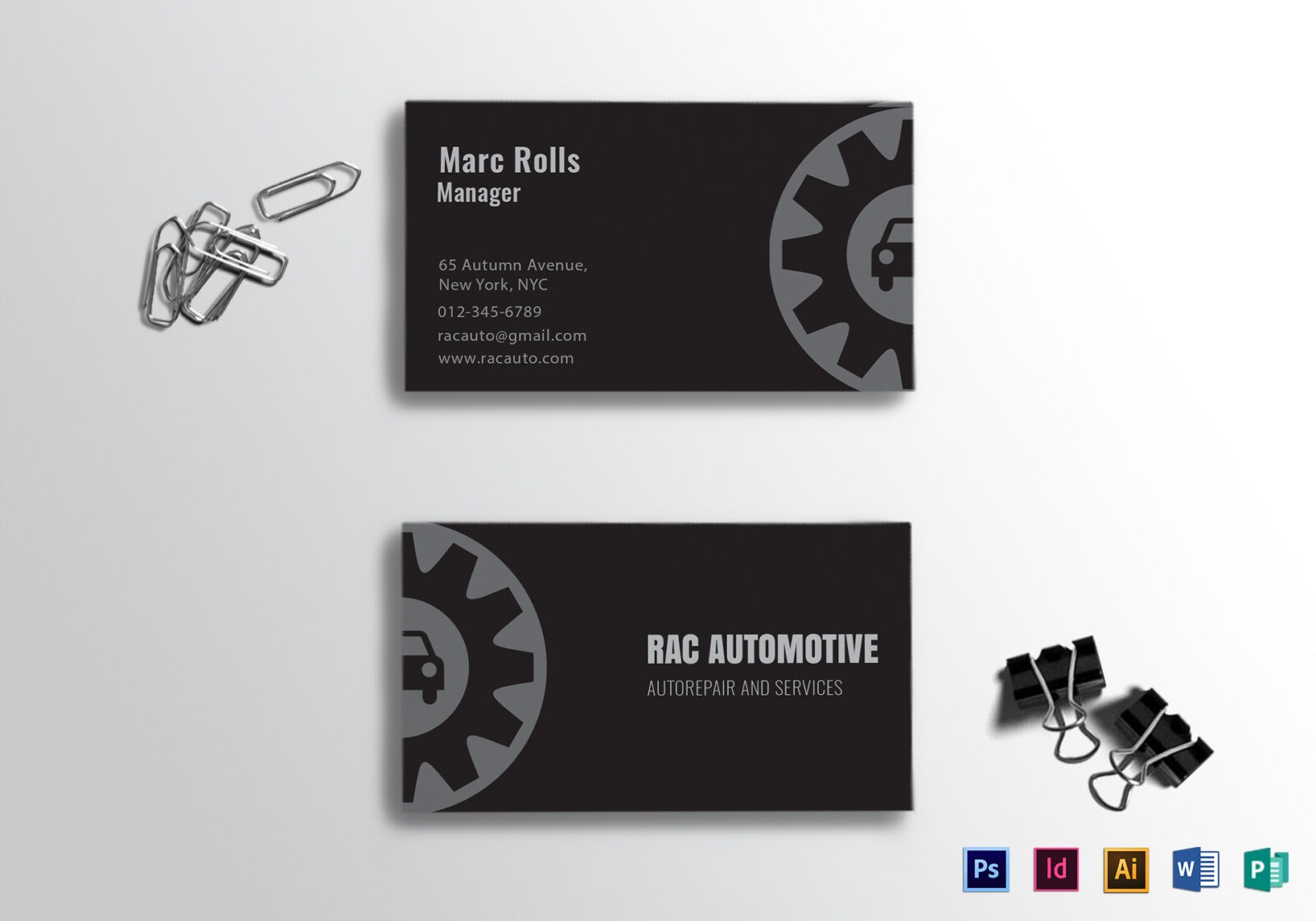 Automotive Business Card Design Template in PSD, Word, Publisher  Inside Automotive Business Card Templates In Automotive Business Card Templates