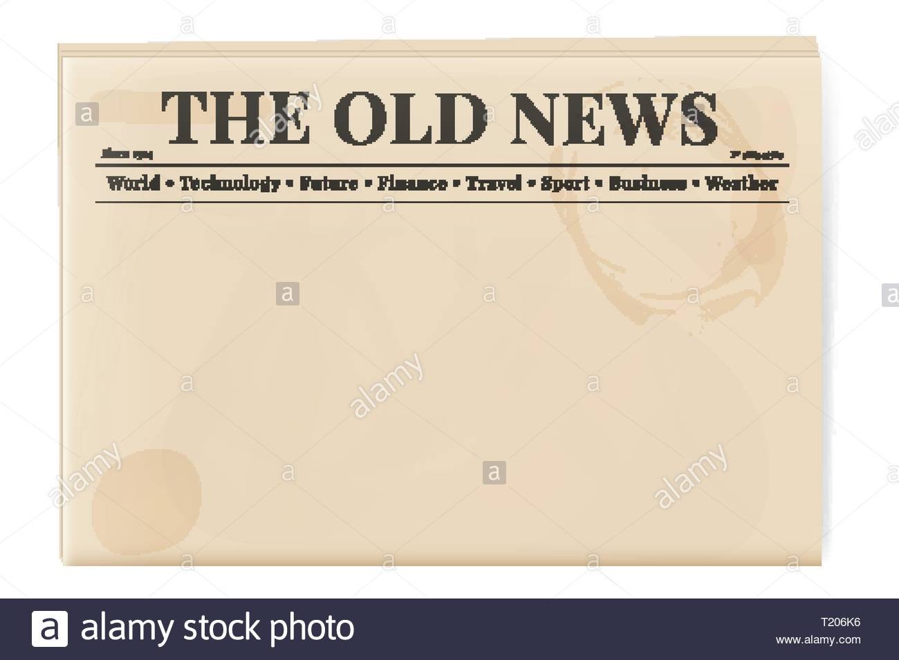 Blank template of a retro newspaper Inside Old Blank Newspaper Template