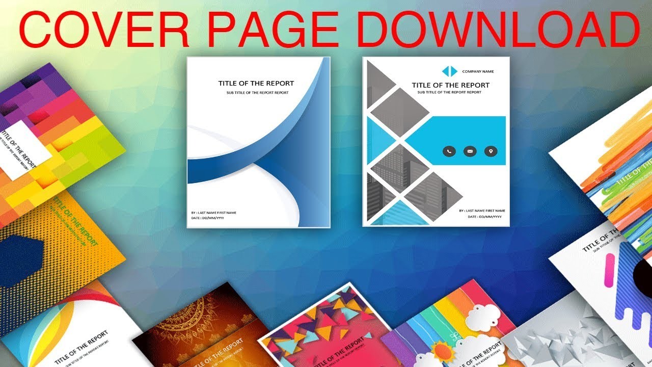 Cover Page  Blue Cone cover page - COVER PAGES With Regard To Word Title Page Templates