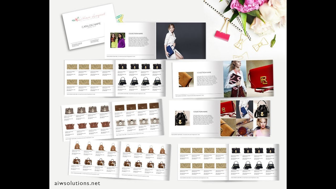 Create your own catalog using photoshop - Template ID 1 Throughout Catalogue Word Template