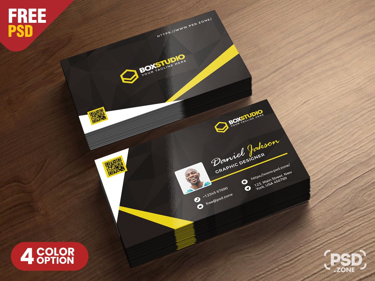 Creative Business Card Template PSD – UXFree Within Creative Business Card Templates Psd