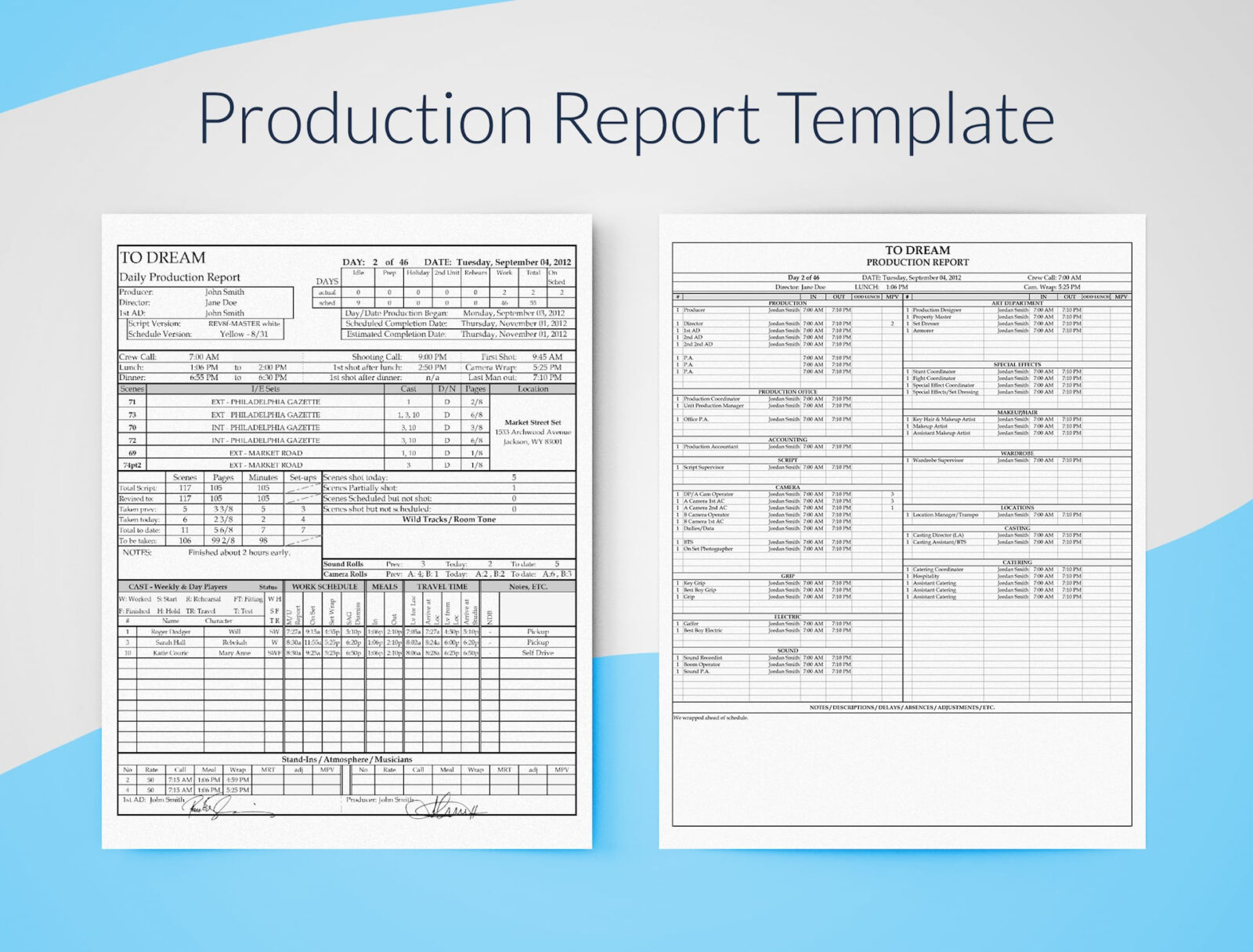 Daily Production Report Template - SetHero Pertaining To Monthly Productivity Report Template
