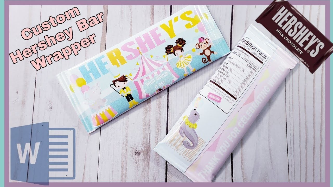 DIY Hershey Bar Wrapper  Microsoft Word For Candy Bar Wrapper Template Microsoft Word