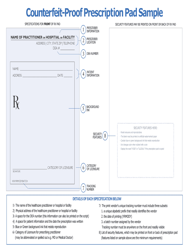 Editable Prescription Pad Template Microsoft Word - Fill Online  In Doctors Prescription Template Word