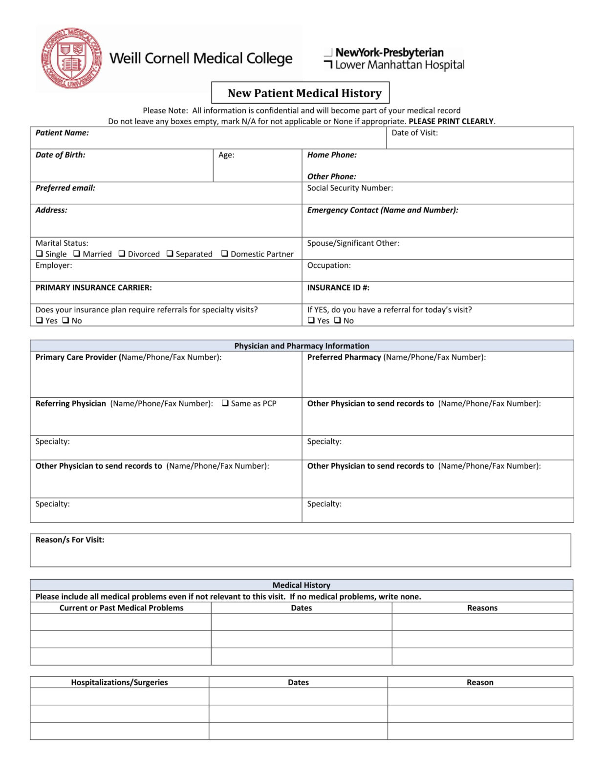 FREE 1+ Medical History Forms in PDF  MS Word  Excel Inside Medical History Template Word Inside Medical History Template Word