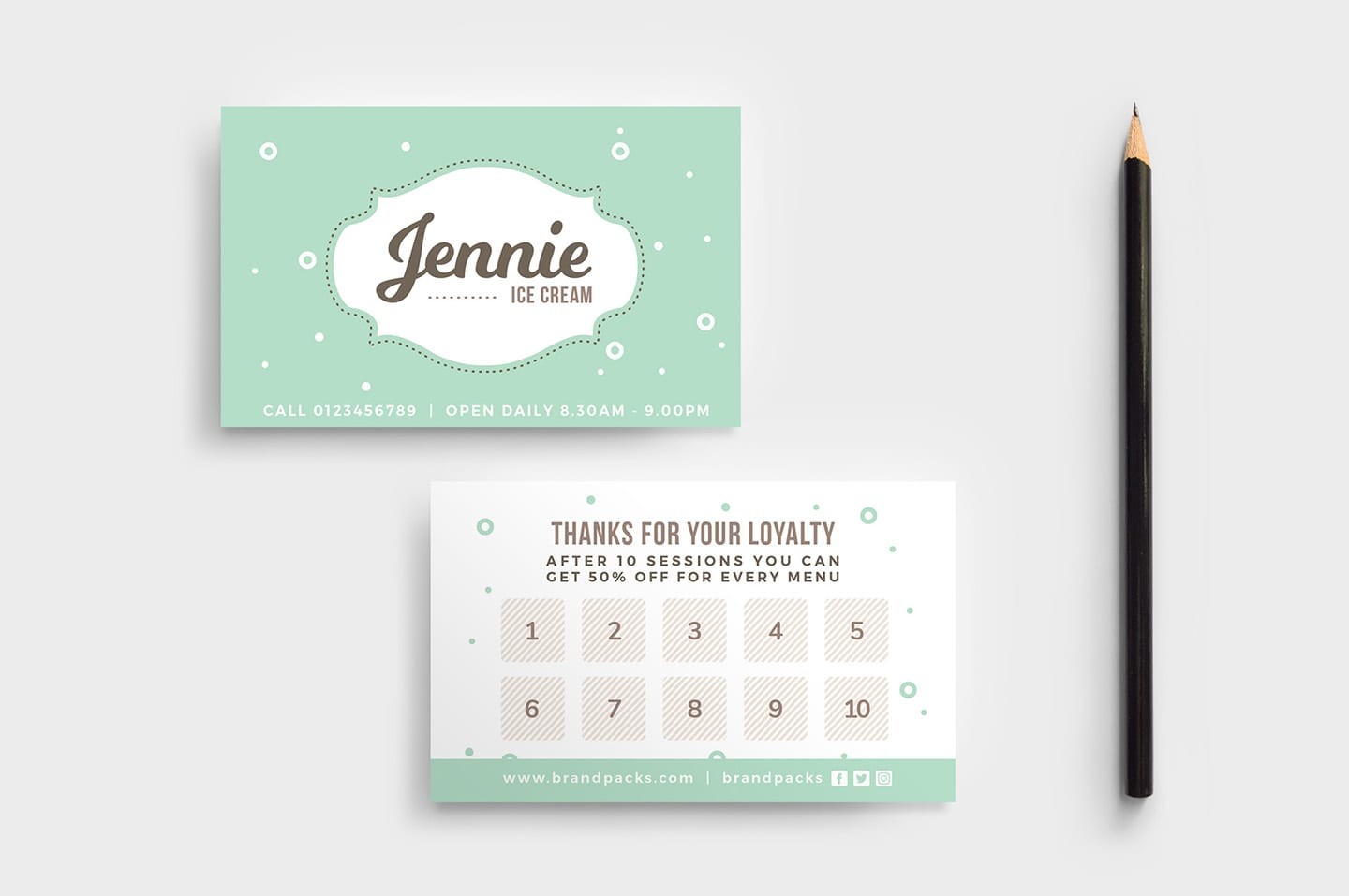 Free Loyalty Card Templates - PSD, Ai & Vector - BrandPacks With Regard To Customer Loyalty Card Template Free