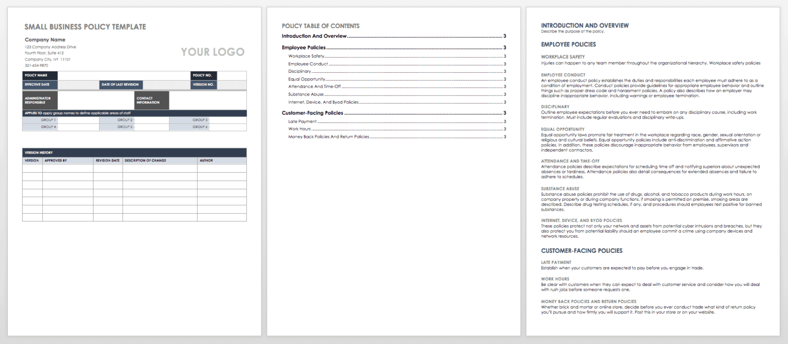 Free Policy and Procedure Templates  Smartsheet Within Procedure Manual Template Word Free With Regard To Procedure Manual Template Word Free