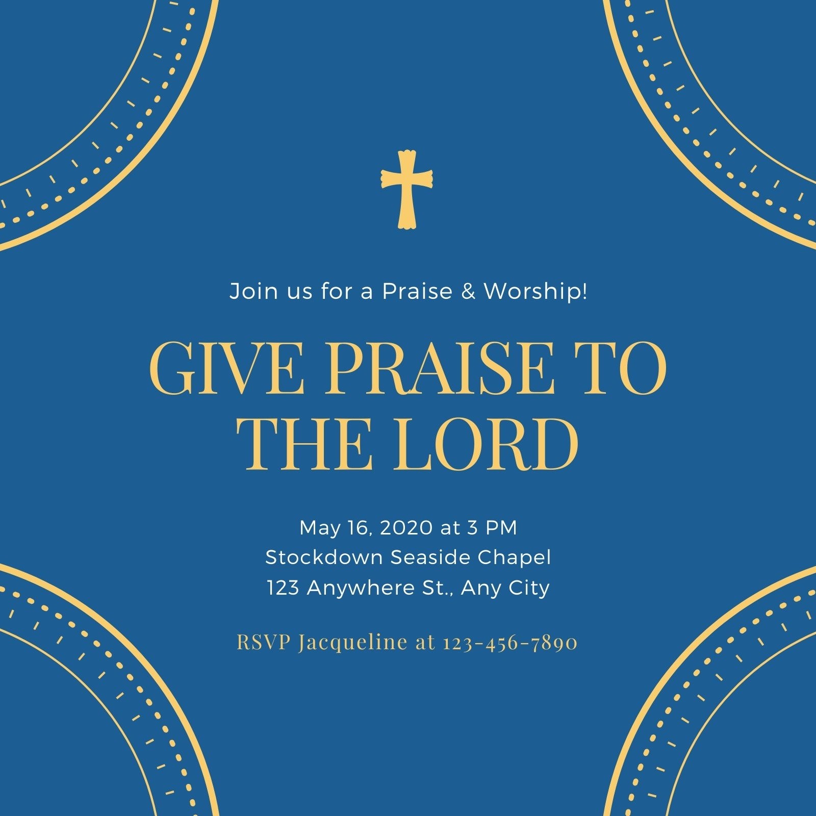 Free, printable church invitation templates to customize  Canva With Regard To Church Invite Cards Template
