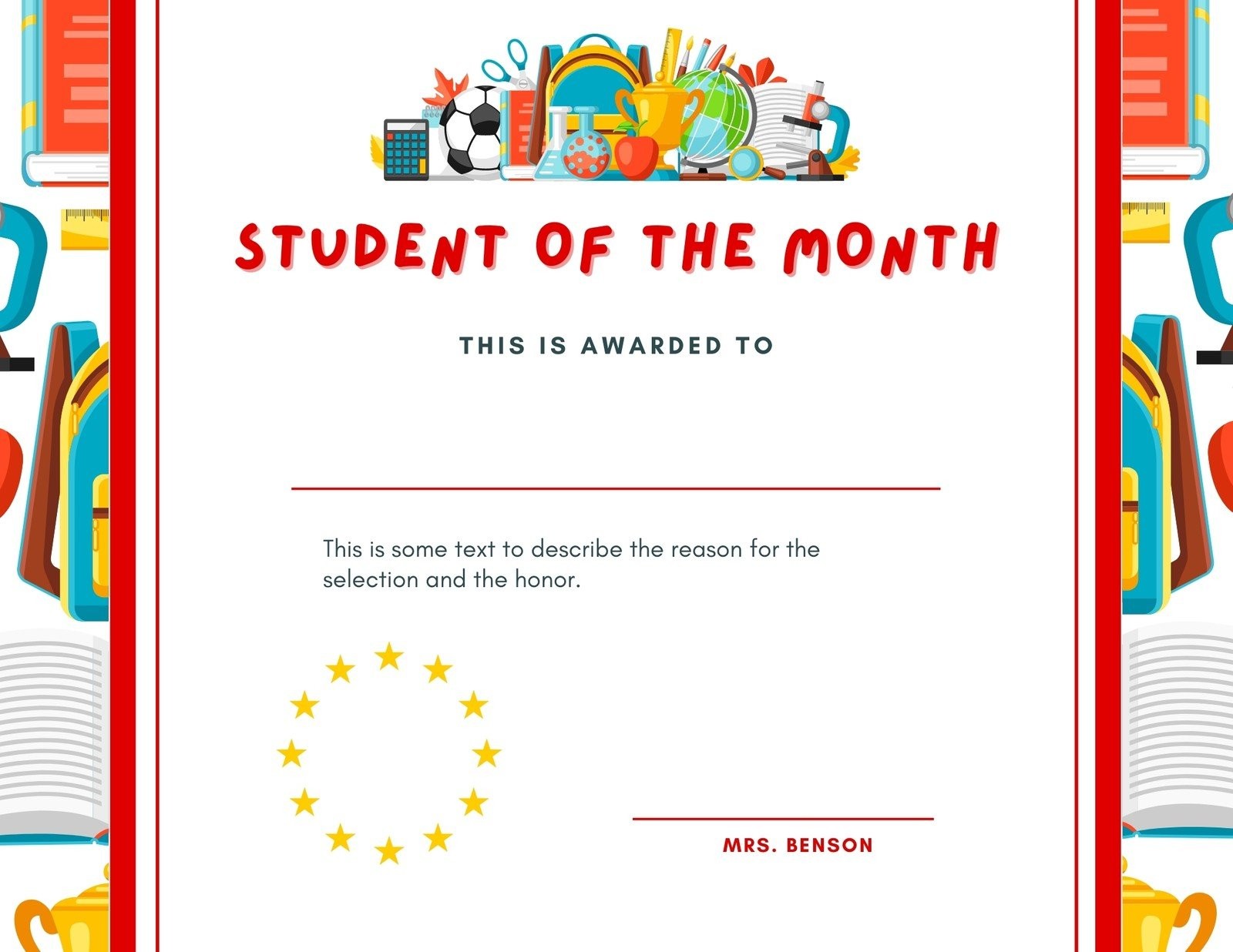 Free printable, customizable student certificate templates  Canva Pertaining To Free Printable Student Of The Month Certificate Templates