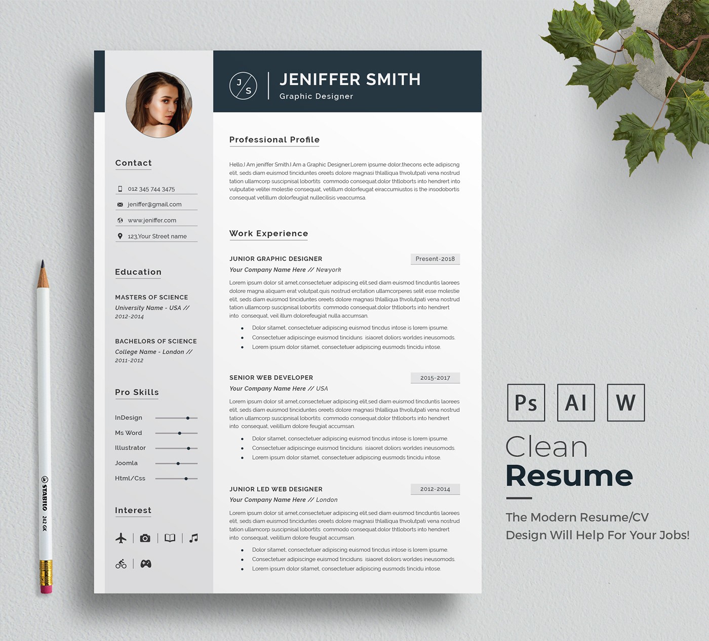 Free Resume Templates Word on Behance With Free Downloadable Resume Templates For Word In Free Downloadable Resume Templates For Word