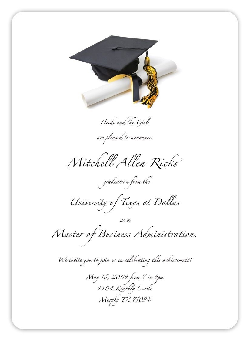 Graduation Invitation Templates With A Variety Of Design Style  With Regard To Free Graduation Invitation Templates For Word
