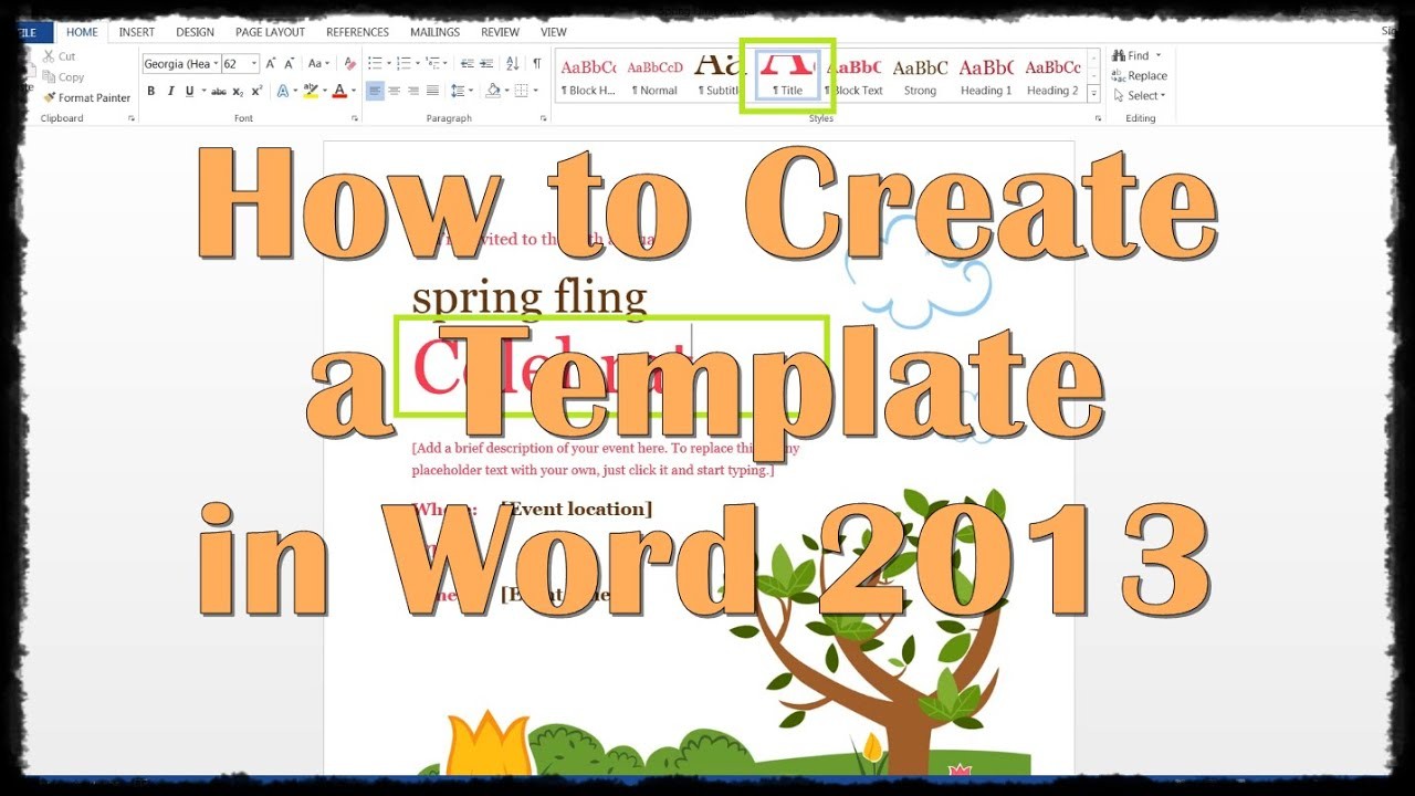 How to Create a Template in Word 1 In Creating Word Templates 2013