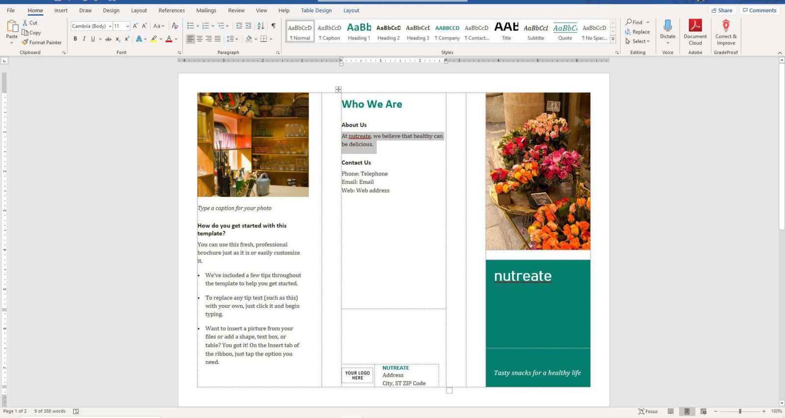 How to Make a Brochure in Microsoft Word For Ms Word Brochure Template With Ms Word Brochure Template