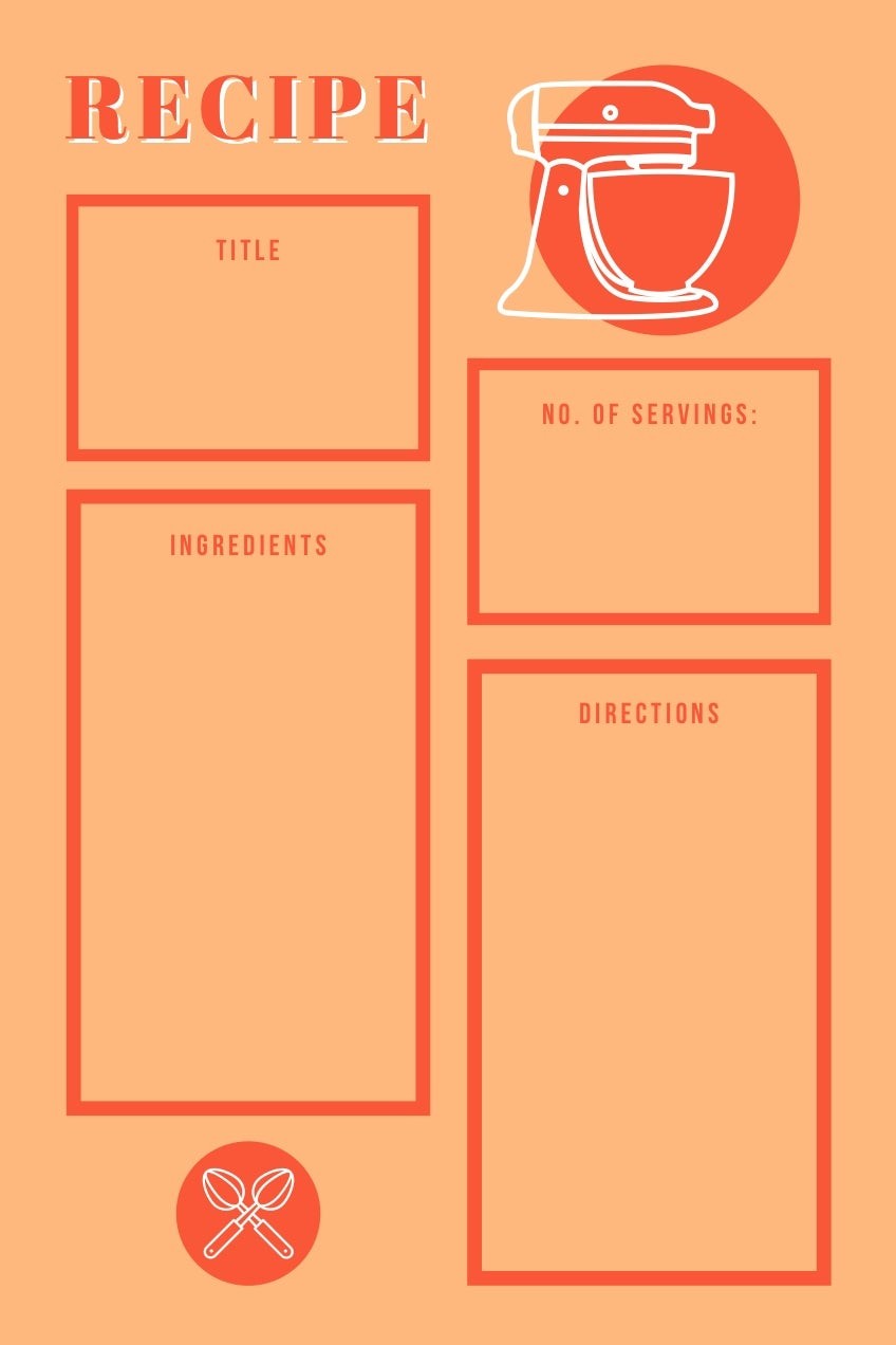 Kostenlose Vorlagen für Rezeptkarten  Adobe Spark Pertaining To Recipe Card Design Template Inside Recipe Card Design Template