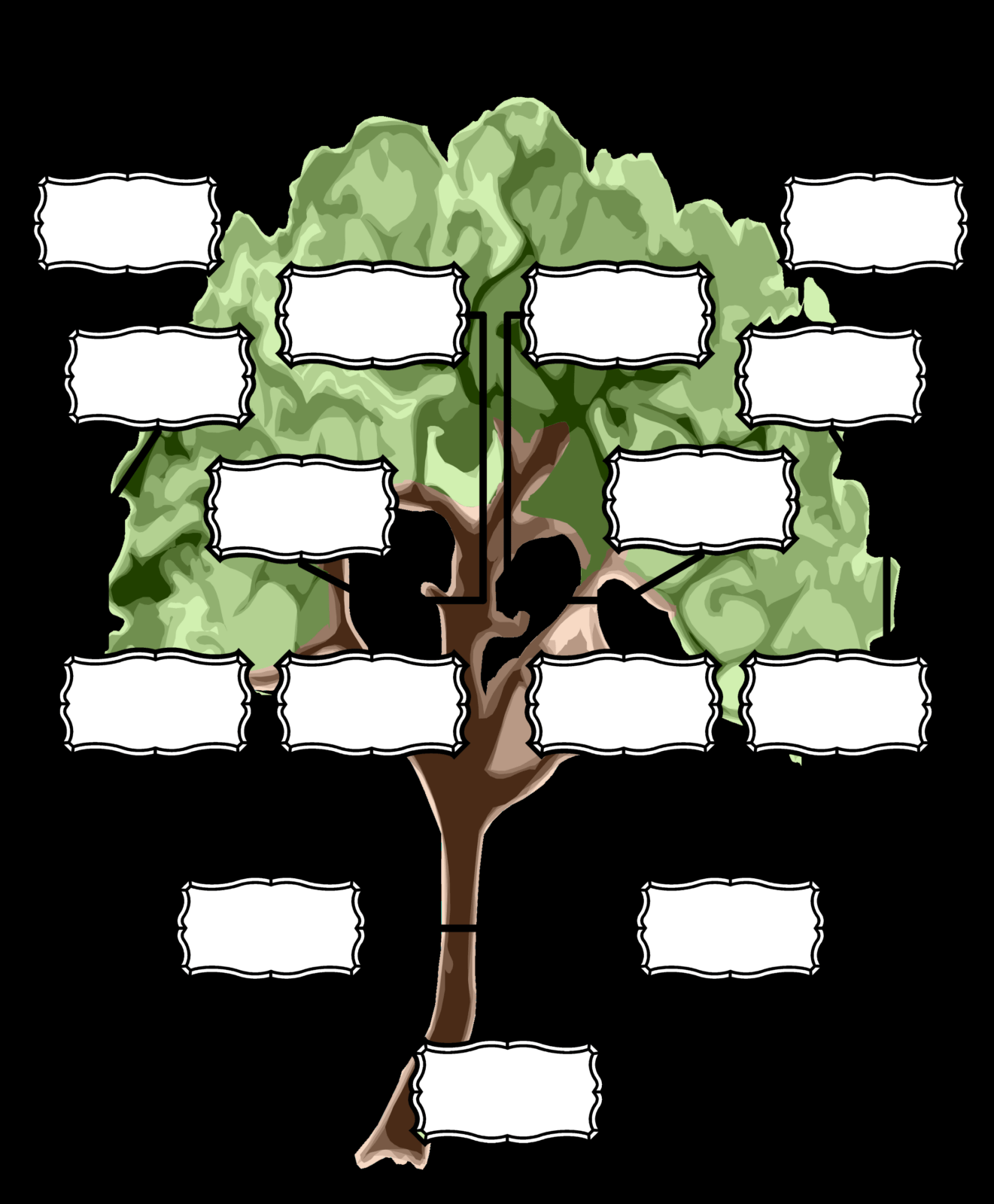 Kostenloses Blank Family Tree Chart Regarding Fill In The Blank Family Tree Template
