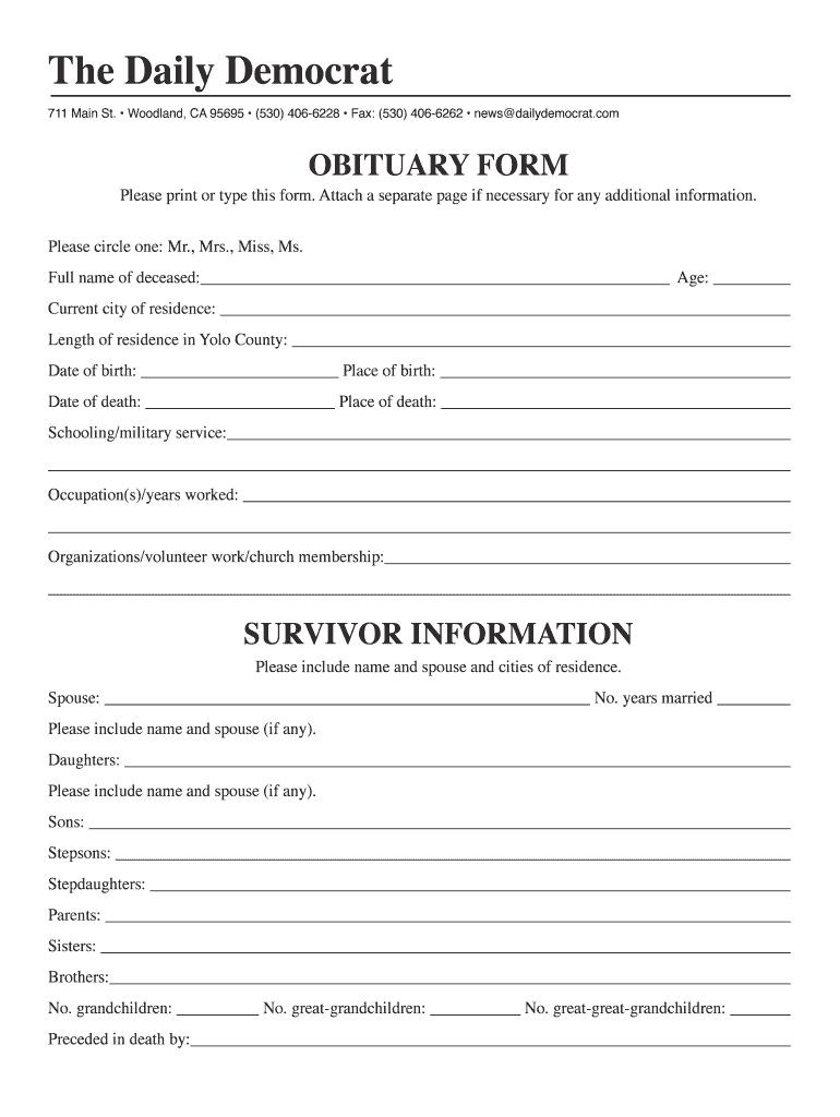 online obituaries With Free Obituary Template For Microsoft Word