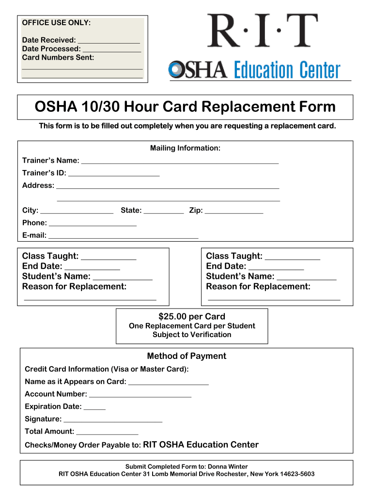 Osha 1 Card Template - Fill Online, Printable, Fillable, Blank  Intended For Osha 10 Card Template Within Osha 10 Card Template
