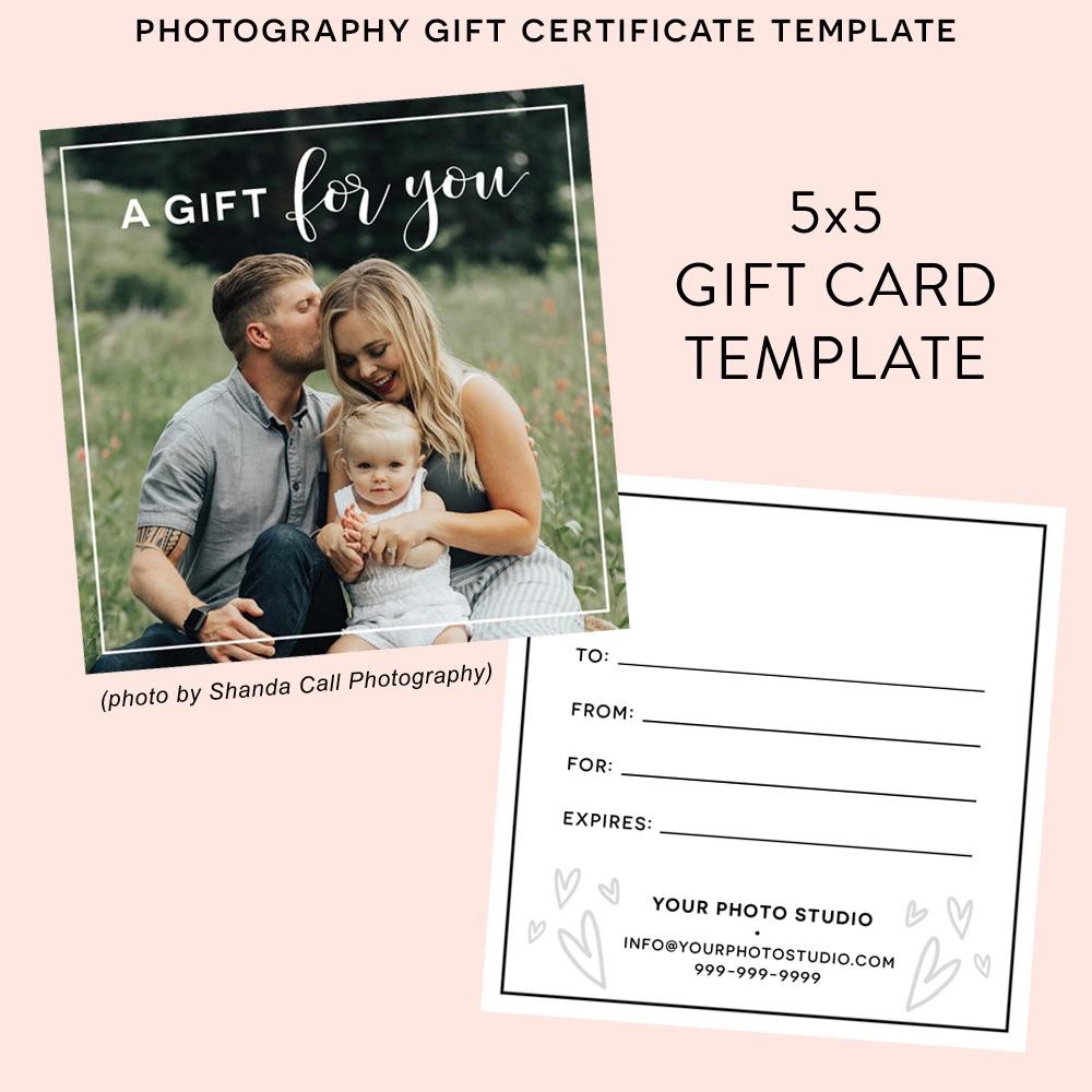 Photography FREE Gift Certificate Template Photoshop With Free Photography Gift Certificate Template