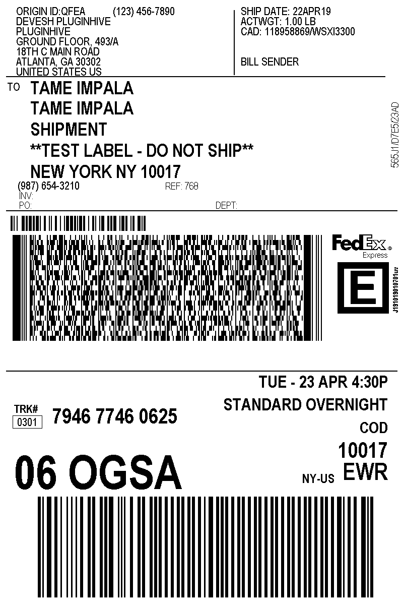 print fedex label online Promotions Regarding Fedex Label Template Word