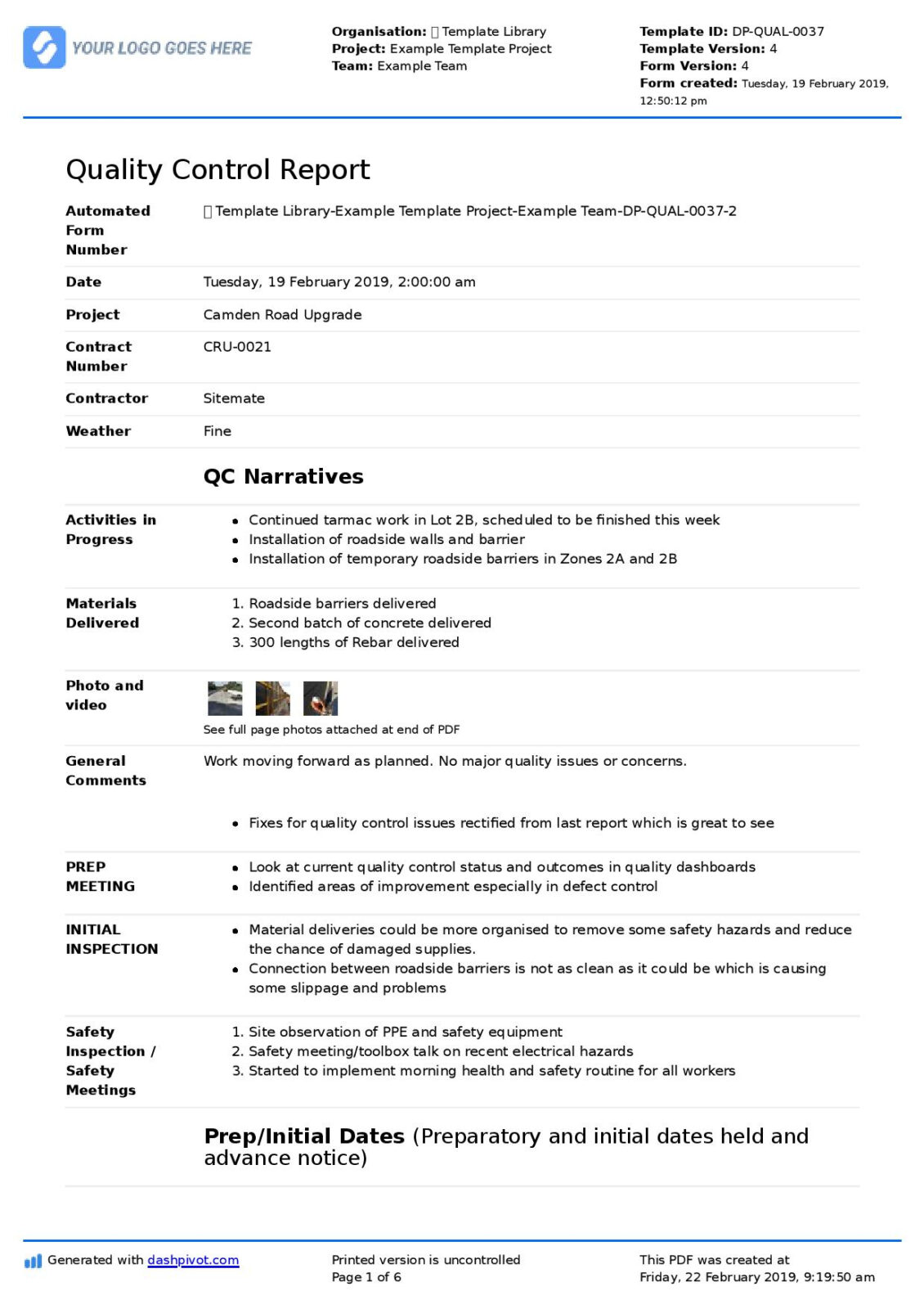 QA QC Report template and sample with customisable format Pertaining To Software Quality Assurance Report Template With Regard To Software Quality Assurance Report Template