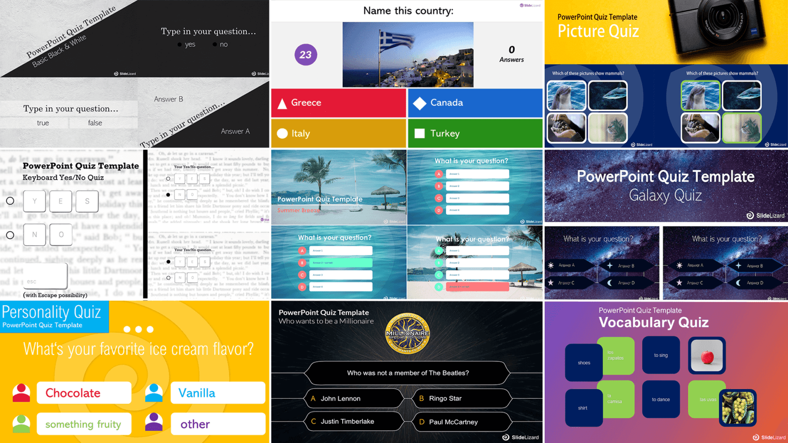 Quiz Vorlagen für PowerPoint - 1 gratis Templates  SlideLizard® Pertaining To Powerpoint Quiz Template Free Download With Regard To Powerpoint Quiz Template Free Download