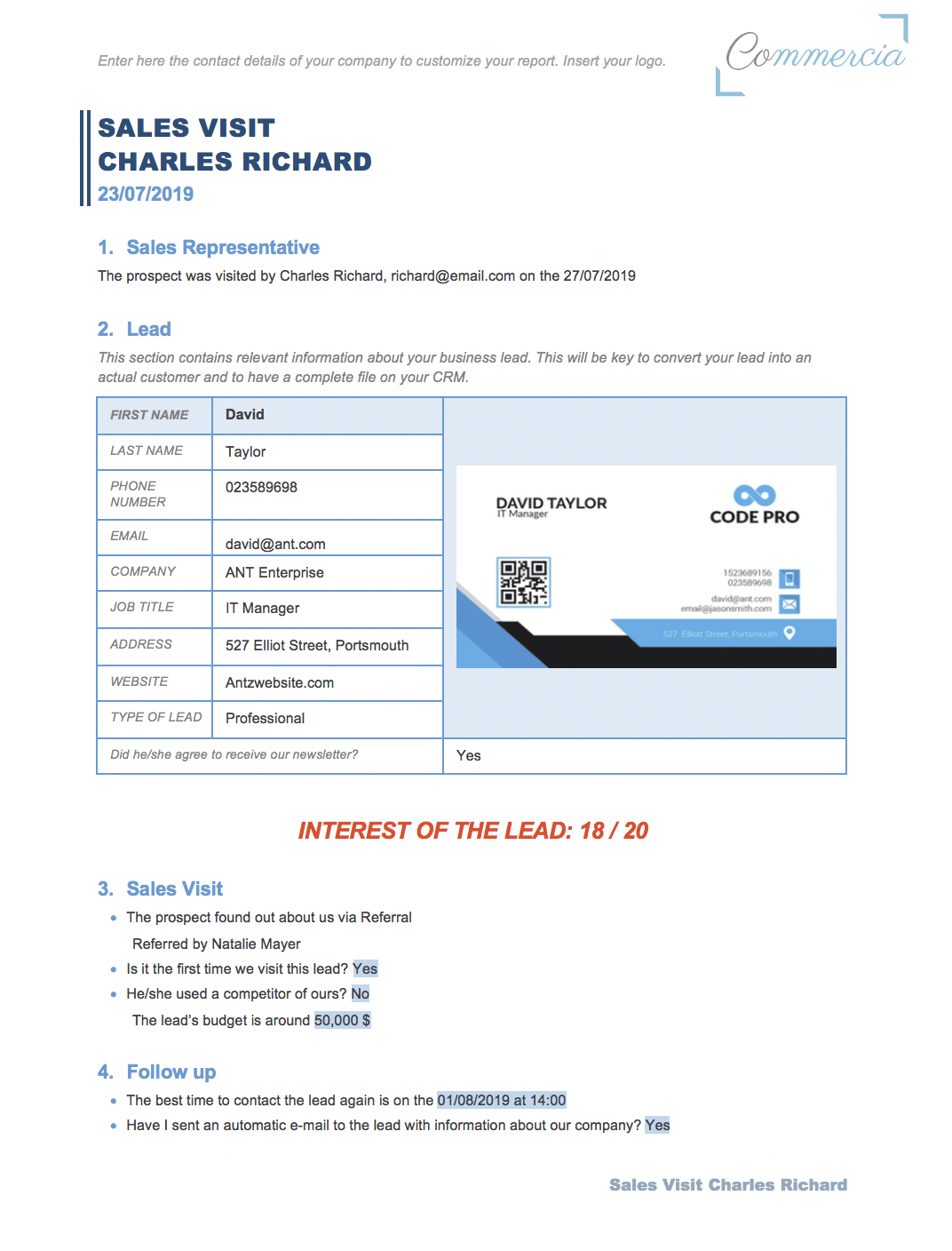 Sales visit reports using iPhone, iPad, Android or Windows Regarding Sales Rep Visit Report Template Throughout Sales Rep Visit Report Template