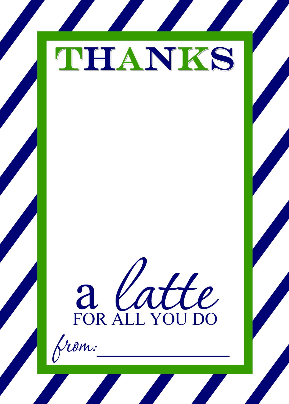 Thanks a "Latte" Teacher Appreciation Gift Idea with FREE  Within Thanks A Latte Card Template