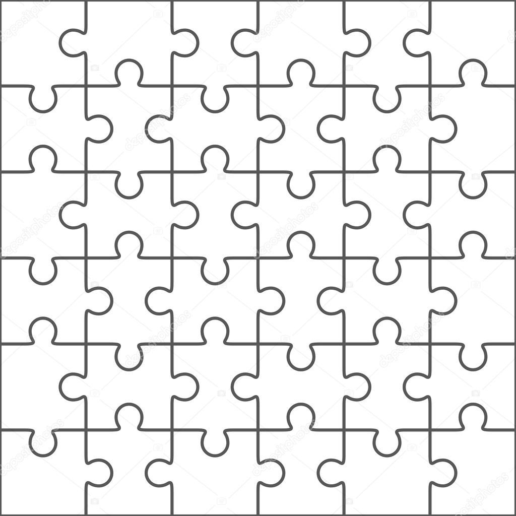 Vektorgrafiken Blank transparent background puzzle Vektorbilder  Inside Blank Jigsaw Piece Template
